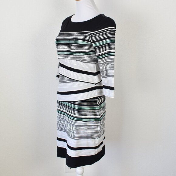 J. McLaughlin NICOLA Tiered Striped Sheath Dress - S - Picture 3 of 8